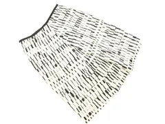 LAUTREAMONT ロートレアモン 総柄 Aライン 台形 スカート size36/白ｘ黒 ■■ レディース