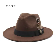 フェルトハット 羽飾り 未使用 中折れハット メンズ レディース ウール混 カウボーイハット スエード 紳士帽 ウエスタンハット 演出 礼帽 つば広 秋冬帽子#q9