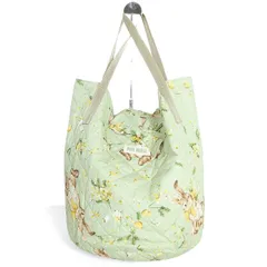 【美品】ピンクハウス★可愛い！うさぎとひよこ ptミモザ舞い散る ミモザ バケツ型 グリーン系＊ｋ4369