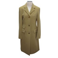 【中古】ダックス DAKS 長袖 コート ロング テーラードカラー ウール 混 34 M相当 ベージュ k308016 レディース ダックス DAKS 長袖 コート ロング テーラードカラー ウール カシミア