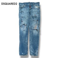 DSQUARED イタリア製 ダメージ デニム スキニー 46 ここのえタグ DSQUARED2 スキニーデニム 46 ダメージ加工 - メルカリ
