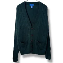 90s TOWNCRAFT Acrylic Knit Cardigan 【S】 90年代 タウンクラフト アクリル ニット くるみボタン グリーン カーディガン 古着 ヴィンテージ vintage