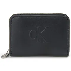 Calvin Klein Jeans  カルバンクラインジーンズ 二つ折り財布 レディース ブラック LV04K1004G UB1 MED FLAP ZIP AROUND