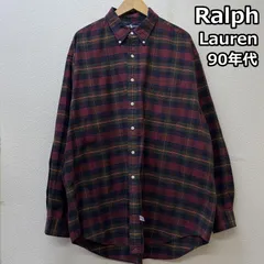 ラルフローレン The Big Oxford 90s ビッグ オックスフォード ボタンダウン チェック シャツ 裾ポニー 刺繍 ロゴ メンズ XL ISItems【USED】【古着】【中古】50147939
