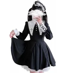 ロリータ ゴスロリ ワンピース 姫 ドレス ゴシック 地雷系 メンヘラ シスター コスプレ 衣装 森ガール 萌え ゆめかわいい 十