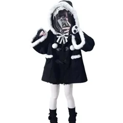 マントコート レディース ポンチョコート 地雷系 フード付き ダッフルコート 無地 厚手 暖かい トップス アウター カジュアル