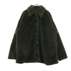 美品 JEANASiS ジーナシス 長袖 フェイク ファーコート F ブラウン レディース 古着