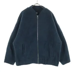 ZARA ザラ 長袖 ブークレ ジップジャケット M-L ネイビー レディース 古着