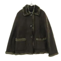 COMME CA ISM コムサイズム 長袖 フェイク ムートンジャケット F ブラウン レディース 古着