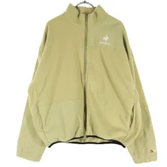 美品 le coq sportif ルコックスポルティフ 裏起毛 ワンポイントロゴ 長袖 フリースジャケット M ブラウン レディース 古着