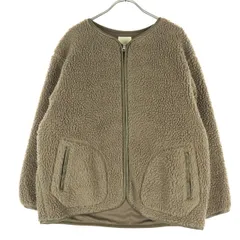 earth music&ecology アースミュージックアンドエコロジー 長袖 ノーカラー ボアジャケット F ブラウン レディース 古着