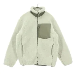 UNIQLO ユニクロ 長袖 ボア フリースジャケット S ホワイト系 メンズ 古着