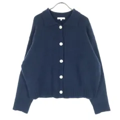 GLOBAL WORK グローバルワーク 長袖 ニットカーディガン M ネイビー レディース 古着