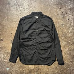 STUSSY Big Button Stripe Shirt S ステューシー ビッグボタン