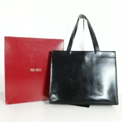 ピンクハウス★大容量！クラシカルな革？のバッグ　黒系　＊ｋ4361