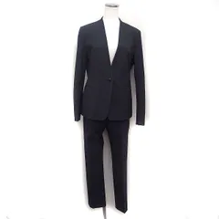 プラステ PLST パンツスーツ ノーカラージャケット テーパードパンツ 無地  M チャコール /FT2