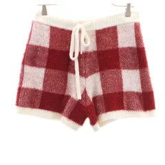 gelato pique ジェラートピケ チェック柄 ルームウェアショートパンツ F レッド レディース 古着