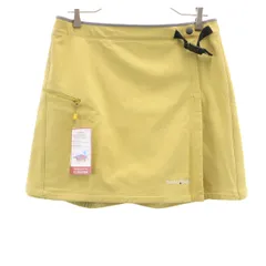 未使用 mont-bell モンベル ミニ丈 ノマドラップ スコート L イエロー ショーツ アウトドア レディース 古着