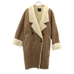 KBF ケイビーエフ フェイク ムートンコート ONE ブラウン レディース 古着