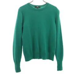 UNIQLO ユニクロ カシミヤ100% 長袖 クルーネック セーター S グリーン レディース 古着