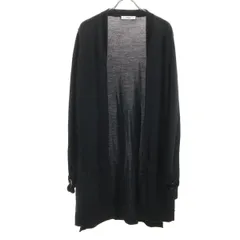 Rene ルネ 日本製 長袖 ロング ニットカーディガン 38 ブラック レディース 古着