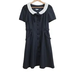 TO BE CHIC(トゥービーシック) ワンピース サイズ40 M レディース - 黒 半袖/ロング/シャツワンピ/ビーズ