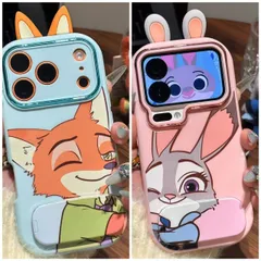 【新品】 ズートピア ニック ジュディ 鏡が付属しています スタンドが付属しています iphoneケース iphone17 iphone17air iphone17pro iphone16pro ケース iphone15 ケース