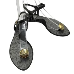 ヴィヴィアンウエストウッド アングロマニア Vivienne Westwood ANGLOMANIA エンボス オーブ ボタン装飾 ラバーストラップ サンダル レディース JPN：23.5 のサムネイル