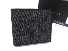 型番確認 ■新品■未使用■ GUCCI グッチ 04862 GG柄 GGキャンバス 二つ折り 財布 札入れ 小銭入れ ウォレットブラック系 FN4913
