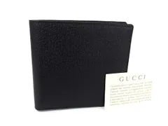 ■新品■未使用■ GUCCI グッチ 034 662 0631 レザー 二つ折り 財布 ウォレット 札入れ メンズ ブラック系 BP3334