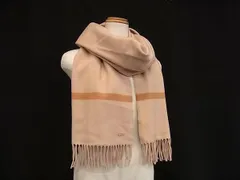 ■新品■未使用■ Loro Piana ロロピアーナ カシミヤ100% フリンジ マフラー 防寒具 レディース ピンクベージュ系 FM4315