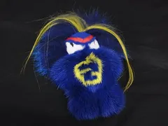 ■新品■未使用■ FENDI フェンディ バッグバグズ モンスター ファー×レザー チャーム キーホルダー ブルー系×イエロー系 FP6389