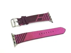 ■美品■ HERMES エルメス Apple Watch Hermès シンプルトゥール 40mm ナイロン アップルウォッチ用 替えベルト パープル系 FV2862