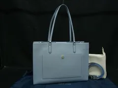■美品■ COLE HAAN コールハーン 3 イン ワン トート レザー 2WAY クロスボディ ショルダーバッグ 斜め掛け ライトブルー系 FU2545