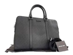 ■新品■未使用■ MICHAEL KORS マイケルコース レザー 2WAY ハンドバッグ ショルダー ビジネスバッグ  メンズ  ブラック系 FU3382