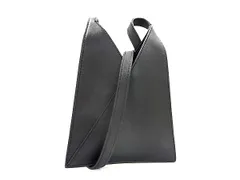 ■極美品■ MM6 Maison エムエムシックス メゾン マルジェラ ジャパニーズ レザー クロスボディ ショルダーバッグ ブラック系 FU4201