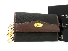■新品■未使用■ dunhill ダンヒル PVC×レザー 6連 キーケース 鍵入れ メンズ ブラック系×ブラウン系 BM9875