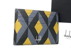 ■新品■未使用■ dunhill ダンヒル カドガン エンジンターン レザー カードケース カード入れ パスケース メンズ イエロー系 BR0836