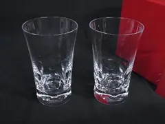 ■新品同様■ Baccarat バカラ ベルーガ クリスタルガラス ハイボールグラス 食器 テーブルウェア ペア 2個セットクリア FP8453
