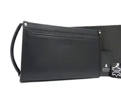 ■新品■未使用■ LANVIN ランバン レザー クラッチバッグ セカンドバッグ ハンドバッグ メンズ ブラック系 FP8445