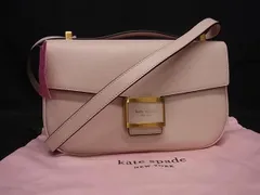 ■新品■未使用■ kate spade ケイトスペード レザー ショルダーバッグ 肩掛け 斜め掛けかばん ピンク系×ゴールド系 FU6827