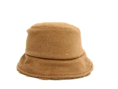 ■新品同様■ Max Mara マックスマーラ フィドゥーチャ テディベア リバーシブル バケットハット 帽子 キャメル系 FU5467のサムネイル