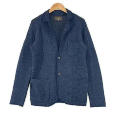 MEN'S BIGI メンズビギ 無地 秋冬 AW カーディガン ウール ネイビー メンズ 2 ニットジャケット【古着】【中古】【送料無料】のサムネイル
