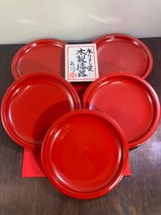 美品】未使用 越前塗 椿皿5客揃い 銘々皿 光琳堂 5枚 箱付き - メルカリ