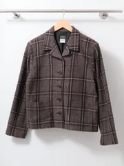 《アウター》FORMULA  チェック ブラウン |ウール
