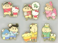 【新品】バッジ・ビンズ 【ボックス】クレヨンしんちゃん×サンリオキャラクターズ ピンバッジ カスカベ防衛隊