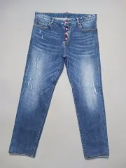 52 DSQUARED2 ディースクエアード2 レッド 앞단추 クールガイ ジーン デニム 36 37