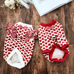 くまちゃん様🩷ハート♡ミニ裏毛ニット♡タンクトップ♡ハンドメイド犬服♡