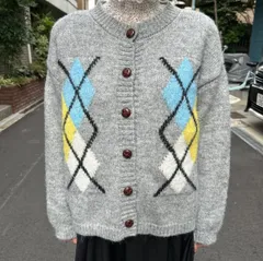 アーガイル柄カーディガン(14083215)