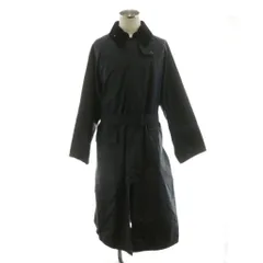 バブアー Barbour × イレーヴ YLEVE Traveler Burghley オイルドコート ステンカラーコート ロング丈 裏地チェック アウター M 紺 ネイビー 232MWX2307 /AN58のサムネイル